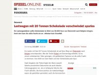 Bild zum Artikel: Österreich: Lastwagen mit 20 Tonnen Schokolade verschwindet spurlos