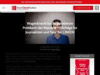 Bild zum Artikel: Wagenknecht ist die beliebteste Politikerin der Republik – Ohrfeige für Journalisten und Teile der LINKEN