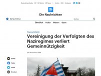 Bild zum Artikel: Finanzamt Berlin - Vereinigung der Verfolgten des Naziregimes verliert Gemeinnützigkeit