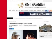 Bild zum Artikel: Capital Bra von Januar attackiert Capital Bra von November, weil er mit der Polizei gemeinsame Sache macht