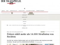 Bild zum Artikel: Polizei zählt mehr als 14.000 Straftaten von Rechten