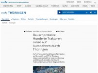 Bild zum Artikel: Bauernproteste: Hunderte Traktoren rollen auf Autobahnen durch Thüringen