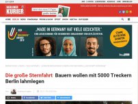 Bild zum Artikel: Die große Sternfahrt: Bauern wollen mit 5000 Treckern Berlin lahmlegen