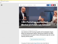 Bild zum Artikel: CDU-Parteitag applaudiert Merkel stehend zum Jubiläum