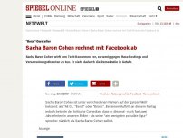 Bild zum Artikel: 'Borat'-Darsteller: Sacha Baron Cohen rechnet mit Facebook ab