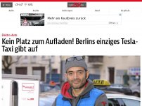 Bild zum Artikel: Kein Platz zum Aufladen! Berlins einziges Tesla-Taxi gibt auf