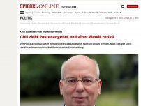 Bild zum Artikel: Kein Staatssekretär in Sachsen-Anhalt: CDU zieht Postenangebot an Rainer Wendt zurück