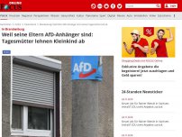 Bild zum Artikel: In Brandenburg - Weil seine Eltern AfD-Anhänger sind: Tagesmütter lehnen Kleinkind ab