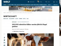 Bild zum Artikel: 200.000 männliche Kälber werden in Deutschland jährlich getötet