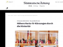 Bild zum Artikel: Plan nach BVG-Urteil: Höhere Hartz-IV-Kürzungen durch die Hintertür