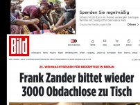 Bild zum Artikel: 25. Weihnachtsessen - Frank Zander bittet über 3000 Obdachlose zu Tisch