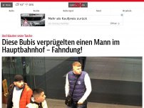 Bild zum Artikel: Diese Bubis verprügelten einen Mann im Hauptbahnhof – Fahndung!