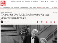 Bild zum Artikel: Silvester-Tradition: 'Dinner for One': Alle Sendetermine für den Jahreswechsel 2019/20