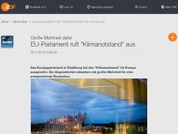 Bild zum Artikel: EU-Parlament ruft 'Klimanotstand' für Europa aus