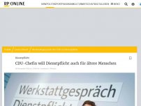 Bild zum Artikel: Dienstpflicht: CDU-Chefin will Dienstpflicht auch für ältere Menschen