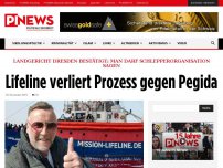 Bild zum Artikel: Landgericht Dresden bestätigt: Man darf Schlepperorganisation sagen Lifeline verliert Prozess gegen Pegida