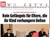 Bild zum Artikel: Junge wurde nur 10 Wochen alt - Bewährungsstrafe für Eltern von verhungertem Kind