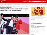 Bild zum Artikel: Kandidaten des linken Flügels - SPD-Mitglieder stimmen für Walter-Borjans und Esken als neue Vorsitzende
