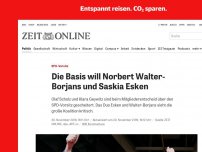 Bild zum Artikel: SPD-Vorsitz: SPD-Mitglieder stimmen für Norbert Walter-Borjans und Saskia Esken