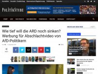 Bild zum Artikel: Wie tief will die ARD noch sinken? Werbung für Abschlachtvideo von AfD-Politikern