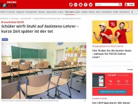 Bild zum Artikel: Dramatischer Vorfall - Schüler wirft Stuhl auf Assistenz-Lehrer – kurze Zeit später ist der tot