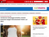 Bild zum Artikel: Durchschnittlich sechs Tage - Verkürzte Schwangerschaften: Kinder kommen wegen Klimawandel früher zur Welt