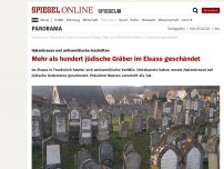 Bild zum Artikel: Hakenkreuze und antisemitische Inschriften: Mehr als 100 jüdische Gräber im Elsass geschändet