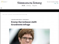 Bild zum Artikel: Große Koalition: Kramp-Karrenbauer stellt Grundrente infrage