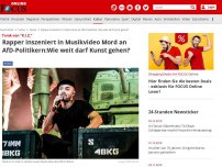 Bild zum Artikel: Tarek von 'K.I.Z.' - Rapper inszeniert in Musikvideo Mord an AfD-Politikern: Wie weit darf Kunst gehen?