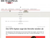 Bild zum Artikel: Die SPD-Spitze sagt die Revolte wieder ab
