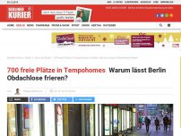 Bild zum Artikel: 700 freie Plätze in Tempohomes: Warum lässt Berlin Obdachlose frieren?