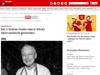 Bild zum Artikel: - Traurige Nachricht: Hamburger Imbiss-Tester Harry Schulz (59) ist tot