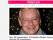 Bild zum Artikel: Nur 59 geworden: TV-Gastro-Tester Harry Schulz ist gestorben