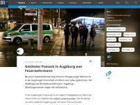 Bild zum Artikel: Getöteter Passant in Augsburg war Feuerwehrmann