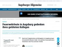 Bild zum Artikel: Augsburger Feuerwehrleute gedenken ihres getöteten Kollegen