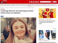 Bild zum Artikel: In Witten - 13-jährige Alina M. seit Samstag vermisst - Polizei bittet um Mithilfe