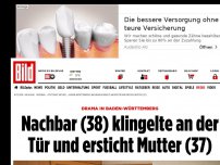 Bild zum Artikel: Drama in Baden-Württemberg - Mutter (37) vom Nachbarn erstochen