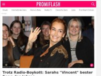 Bild zum Artikel: Trotz Radio-Boykott: Sarahs 'Vincent' bester Song des Jahres