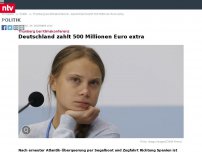 Bild zum Artikel: Thunberg bei Klimakonferenz: Deutschland zahlt 500 Millionen Euro extra
