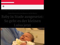 Bild zum Artikel: Baby in Stade ausgesetzt: So geht es der kleinen Luisa jetzt