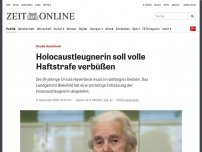 Bild zum Artikel: Ursula Haverbeck: Holocaust-Leugnerin soll volle Haftstrafe verbüßen