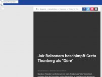 Bild zum Artikel: Jair Bolsonaro beschimpft Greta Thunberg als 'Göre'