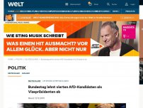 Bild zum Artikel: Bundestag lehnt vierten AfD-Kandidaten als Vizepräsidenten ab