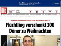 Bild zum Artikel: Farid kam aus Afghanistan - Imbiss-Besitzer verschenkt Heilig Abend 300 Döner