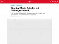 Bild zum Artikel: Rick And Morty: Pringles mit Gurkengeschmack