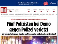 Bild zum Artikel: Steinwürfe in Leipzig - Mehrere Polizisten bei Demo gegen Polizei verletzt