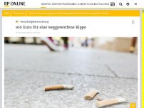 Bild zum Artikel: Neue Bußgeldverordnung: 100 Euro für eine weggeworfene Kippe