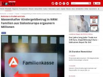 Bild zum Artikel: Behörden in Krefeld ermitteln - Ergaunerten Millionen: Behörden lassen Krefelder Kindergeld-Bande auffliegen