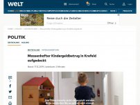 Bild zum Artikel: Massenhafter Kindergeldbetrug in Krefeld aufgedeckt
