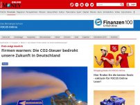 Bild zum Artikel: Preis steigt deutlich - Firmen warnen: Die CO2-Steuer bedroht unsere Zukunft in Deutschland